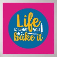Kökstypografi Retro Baker Art