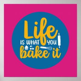 Kökstypografi Retro Baker Art Poster