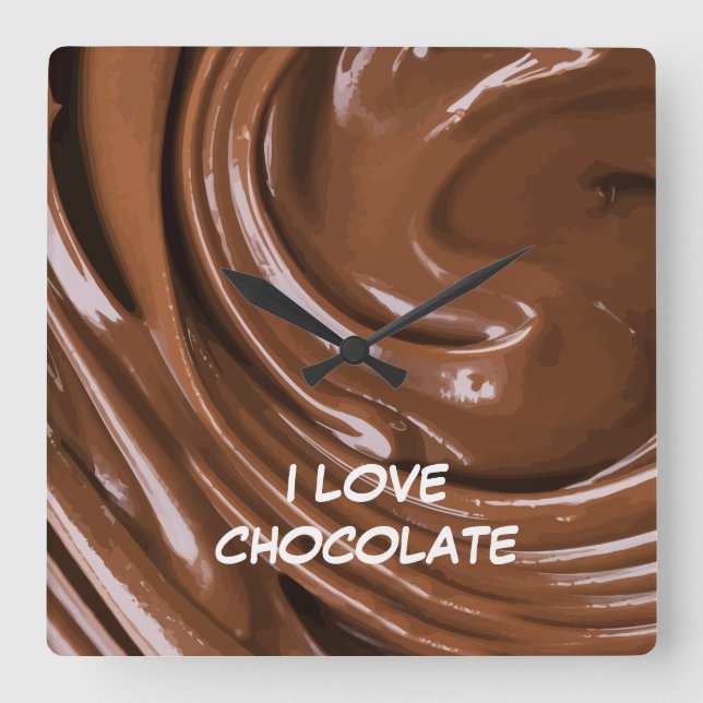 Köksväggar för choklad fyrkantig klocka (Framsida)