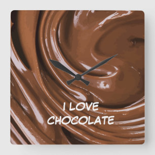 Köksväggar för choklad fyrkantig klocka