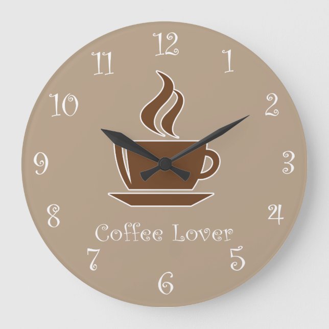 Köksväggslås med kaffematod stor klocka (Framsida)