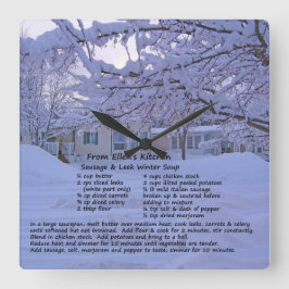 Köksväggsluss för Ellen Fyrkantig Klocka