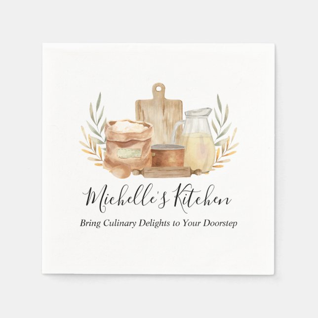 Köksverktyg - Catering för matvattenfärg Pappersservett (Framsidan)