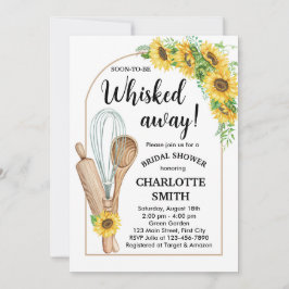 Köksvisp bortförd bröllopsinbjudan solros inbjudningar