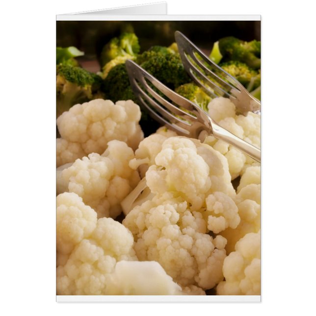 Kokt blomkål hälsningskort (Framsidan)