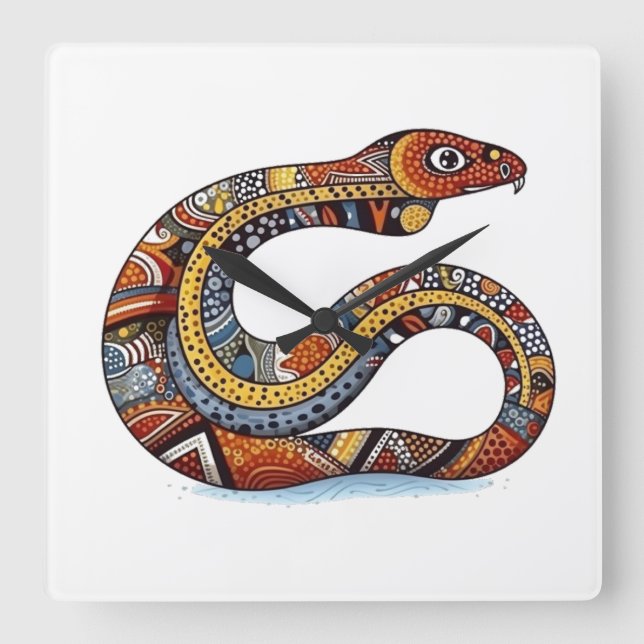 Kokt jordtjänst fyrkantig klocka (Framsida)