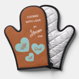 Kokta med Personligen Kärlek Teal Hearts