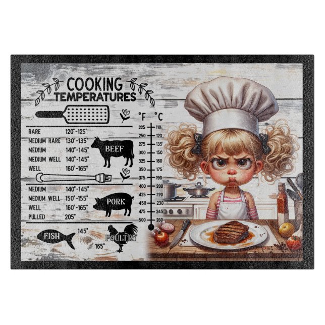 Koktemperaturguide för kött – Cute Kid Chef (Framsidan)