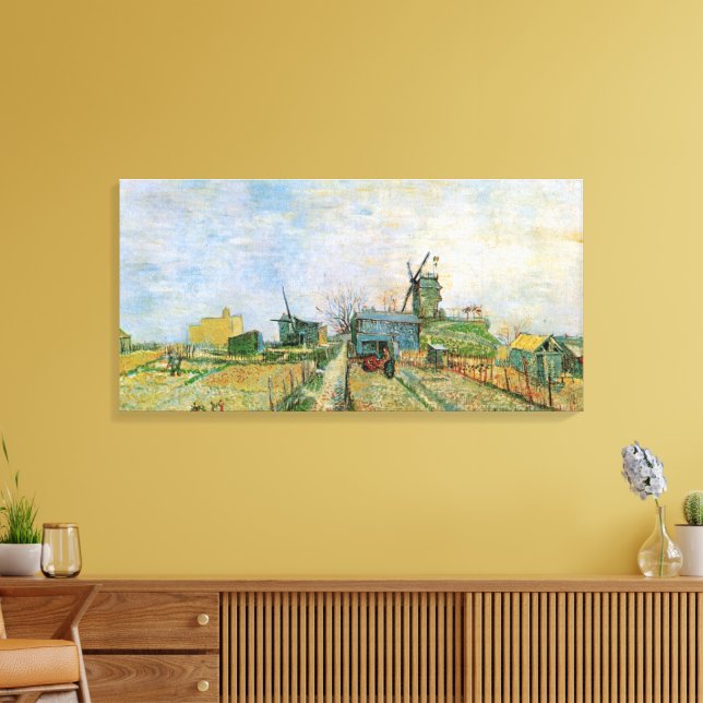 Kökträdgård i Montmartre av Vincent van Gogh Canvastryck (Insitu (Vardagsrum))