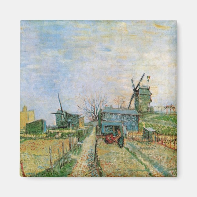 Kökträdgård i Montmartre av Vincent van Gogh Magnet (Framsidan)
