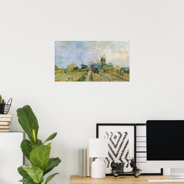 Kökträdgård i Montmartre av Vincent van Gogh Poster (Hemmakontoret)