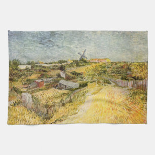 Kökträdgårdar, Montmartre av Vincent van Gogh Kökshandduk