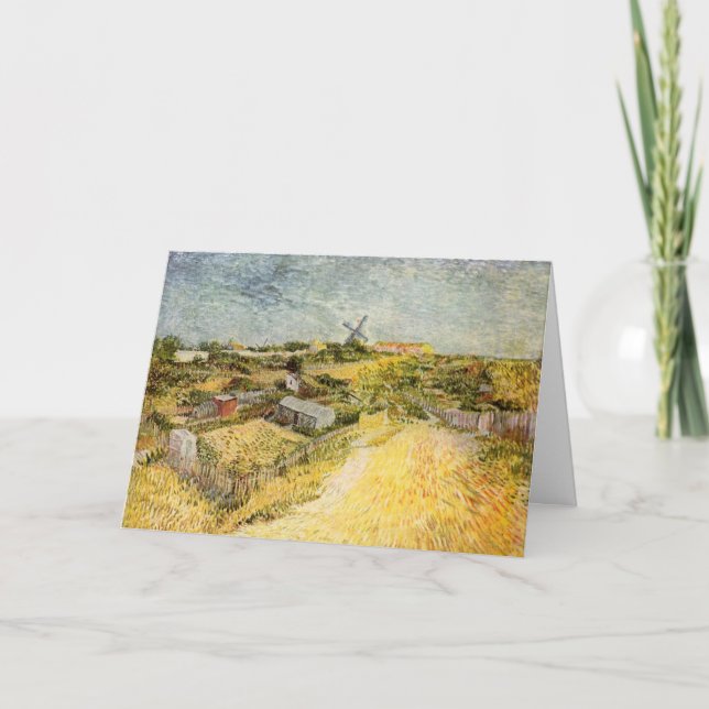 Kökträdgårdar, Montmartre av Vincent van Gogh Kort (Framsida)