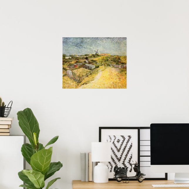 Kökträdgårdar, Montmartre av Vincent van Gogh Poster (Hemmakontoret)