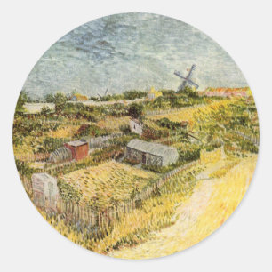 Kökträdgårdar, Montmartre av Vincent van Gogh Runt Klistermärke