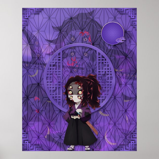 Kokushibo Upper Måne 1 Chibi Poster (Framsidan)