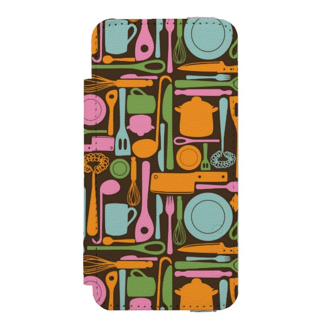 KökUtensilsmönster 3 Incipio iPhone Wallet Skal (Folio Framsidan)