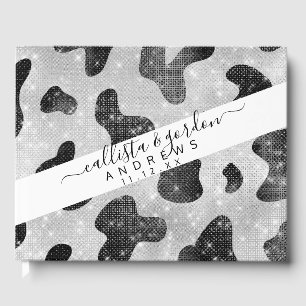 Kokutskrift av guldfärgad svart, Sparkly Glitter-s Gästböcker