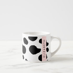 Kokutskrift, Kokfläckar, Svart och vitt, ditt namn Espressomugg