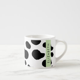 Kokutskrift, Kokfläckar, Svart och vitt, ditt namn Espressomugg