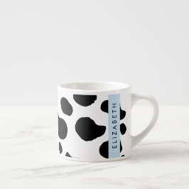 Kokutskrift, Kokfläckar, Svart och vitt, ditt namn Espressomugg