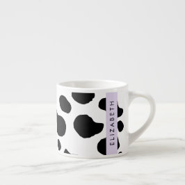 Kokutskrift, Kokfläckar, Svart och vitt, ditt namn Espressomugg