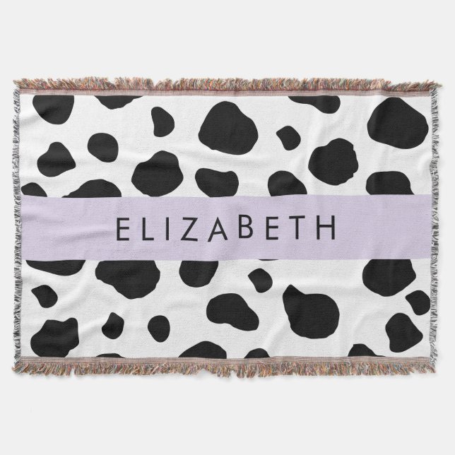 Kokutskrift, Kokfläckar, Svart och vitt, ditt namn Filt (Framsidan)