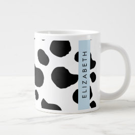Kokutskrift, Kokfläckar, Svart och vitt, ditt namn Jumbo Mugg