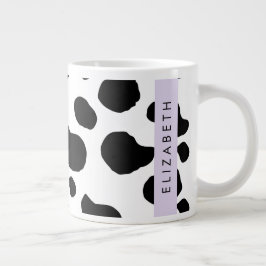 Kokutskrift, Kokfläckar, Svart och vitt, ditt namn Jumbo Mugg