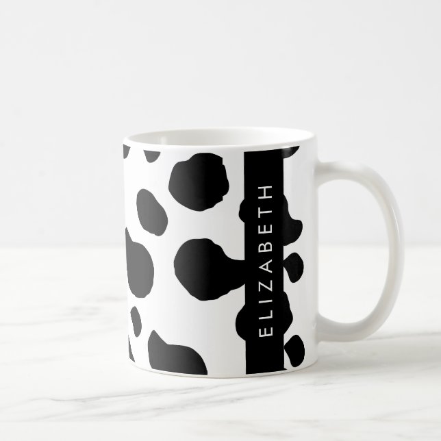 Kokutskrift, Kokfläckar, Svart och vitt, ditt namn Kaffemugg (Höger)