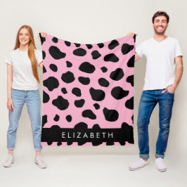 Kokutskrift, Kokspatter, Rosa Cow, ditt namn Fleecefilt