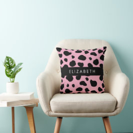 Kokutskrift, Kokspatter, Rosa Cow, ditt namn Kudde