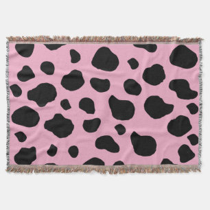 Kokutskrift, Mönster, Koddekor, Rosa Cow Filt