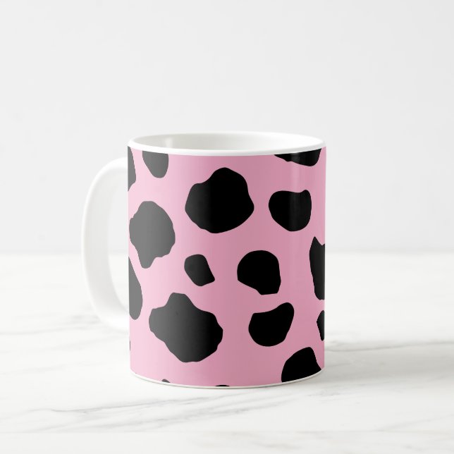 Kokutskrift, Mönster, Koddekor, Rosa Cow Kaffemugg (Framsida vänster)