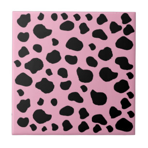 Kokutskrift, Mönster, Koddekor, Rosa Cow Kakelplatta