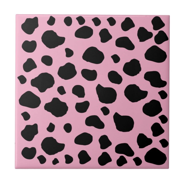 Kokutskrift, Mönster, Koddekor, Rosa Cow Kakelplatta (Framsidan)