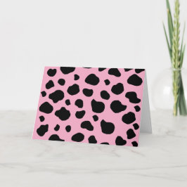Kokutskrift, Mönster, Koddekor, Rosa Cow Kort