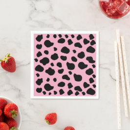 Kokutskrift, Mönster, Koddekor, Rosa Cow Pappersservett