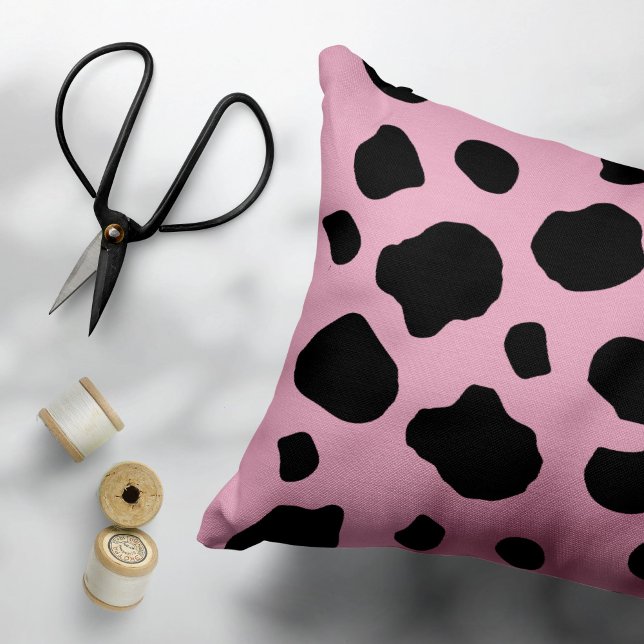 Kokutskrift, Mönster, Koddekor, Rosa Cow Prydnadskudde (Skapare uppladdad)