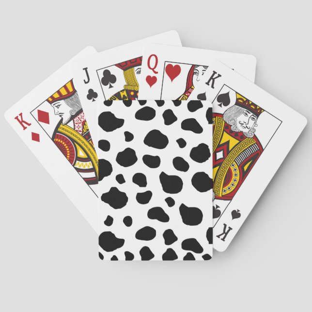 Kokutskrift, Mönster, Kokpunkter, Svart och vitt Casinokort (Baksidan)