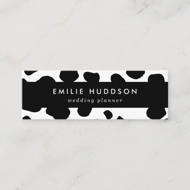 Kokutskrift, Mönster, Kokpunkter, Svart och vitt Mini Visitkort (Framsida)