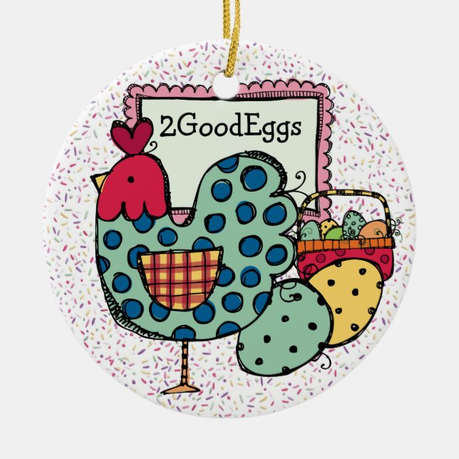 Kökyckling - SRF Julgransprydnad Keramik (Framsidan)