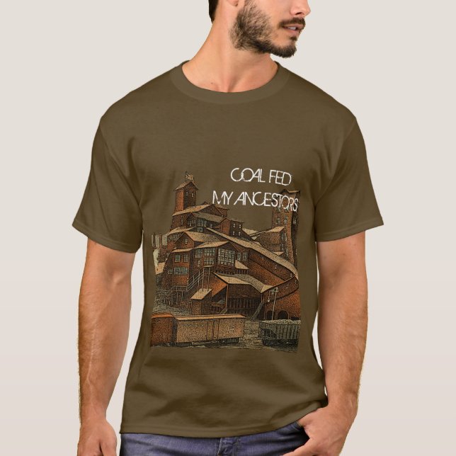 Kol Antracit Kol Utvinning av gruvgruvor T Shirt (Framsida)