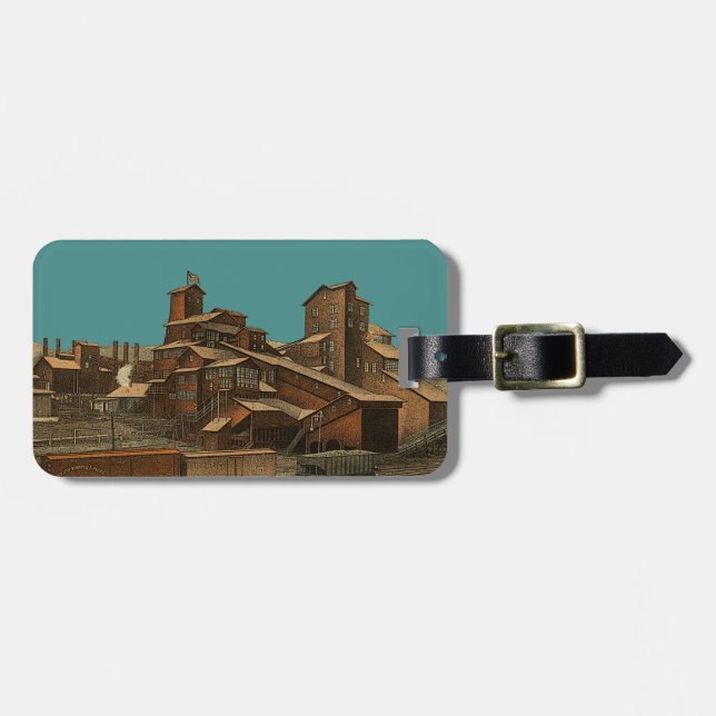 Kol Antracite Coal Mining Coal Miner Mine Art Bagagebricka (Horisontell Framsida)