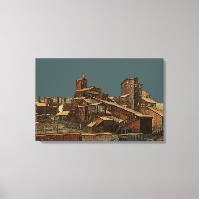 Kol Antracite Coal Mining Coal Miner Mine Art Canvastryck (Framsida)