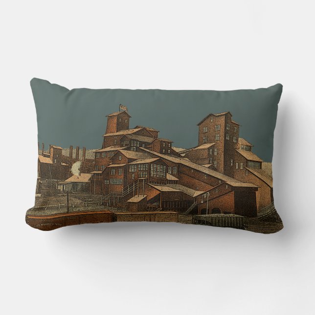 Kol Antracite Coal Mining Coal Miner Mine Art Lumbarkudde (Framsida)