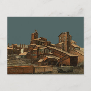 Kol Antracite Coal Mining Coal Miner Mine Art Vykort