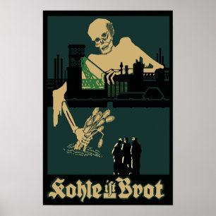 Kol är den tyska propagandaaffischen för bröd W Poster