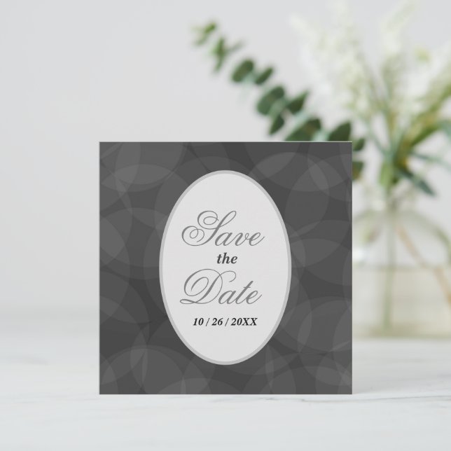 Kol Bokeh och Silver Bröllop Spara Datumet (Stående Fram)
