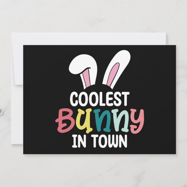 Kol Bunny i stadsdelen Påskhare Inbjudningar (Framsida)